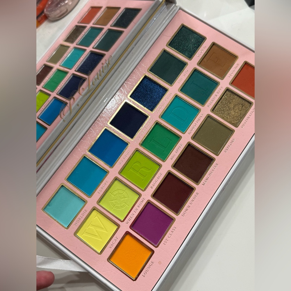 P louise worldie pressed pigment palette eyeshdow palette colorful fun makeup